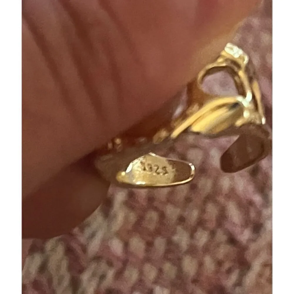 The Monster Ring adjustable  in yellow gold plated 925 silver